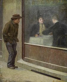 Reflections of a Hungry Man or Social Contrasts, 1894. Creator: Longoni, Emilio (1859-1932)