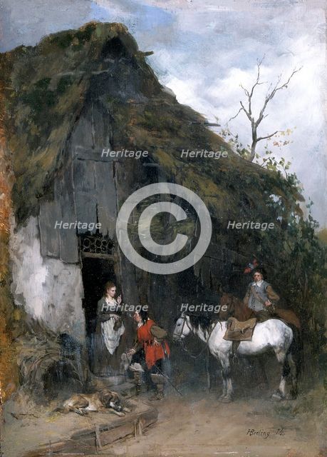 'Refreshment by the way', c1850-1900. Creator: Heinrich Breling.