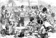 Refreshment of troops at the Windsor Review, 1874. Creator: Unknown