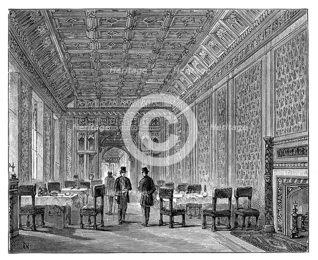Refreshment Room, House of Lords, Palace of Westminster, London, c1888. Artist: Unknown