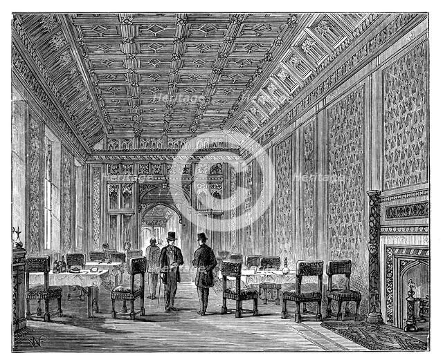Refreshment Room, House of Lords, Palace of Westminster, London, c1888. Artist: Unknown