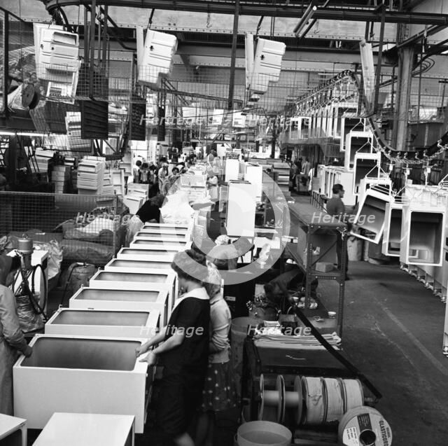 Refrigerators being assembled at the GEC in Swinton, South Yorkshire, 1963.  Artist: Michael Walters