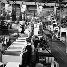 Refrigerators being assembled at the GEC in Swinton, South Yorkshire, 1963. Creator: Michael Walters