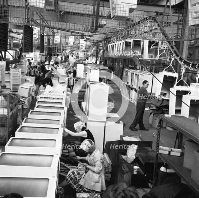Refrigerators being assembled at the GEC in Swinton, South Yorkshire, 1963.  Artist: Michael Walters