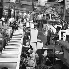 Refrigerators being assembled at the GEC in Swinton, South Yorkshire, 1963. Artist: Michael Walters