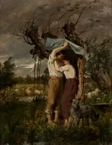 Refuge before a Storm, 1880. Creator: Paul Merwart