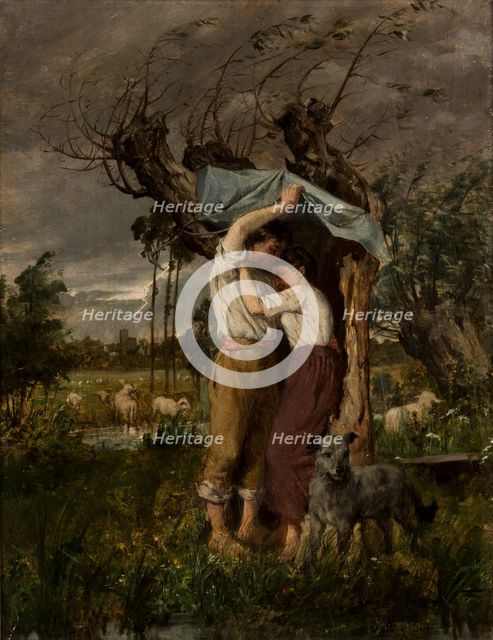Refuge before a Storm, 1880. Creator: Paul Merwart.