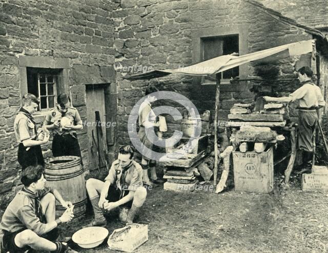 'Refugee French Scouts in Camp in England, 1941', 1944. Creator: Unknown.