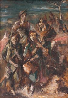 Refugees, 1941. Creator: Bedrich Hoffstädter