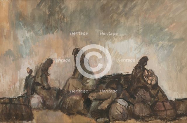 Refugees, 1943. Creator: Cyprian Majernik.