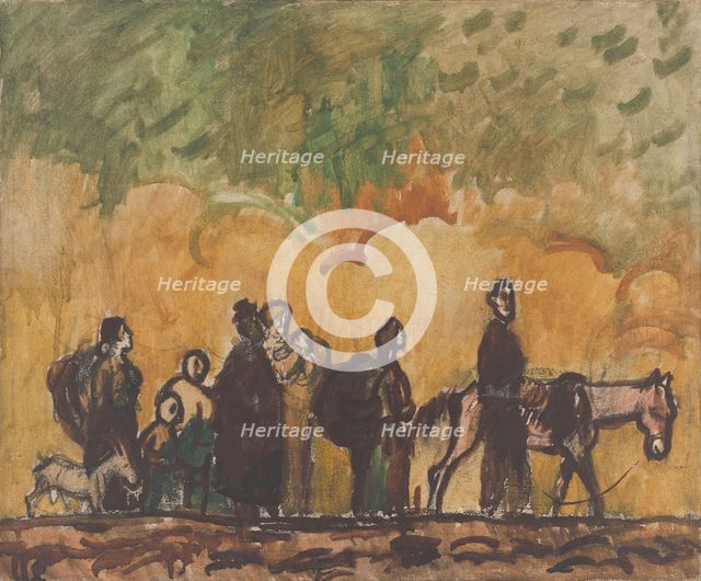 Refugees, 1945. Creator: Cyprian Majernik.