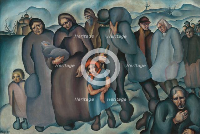 Refugees, 1927. Creator: Konstantin Bauer.