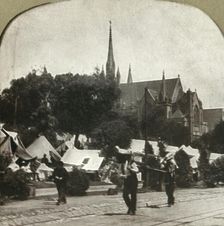 Refugees camp in Jefferson Square 1906. Creator: Unknown