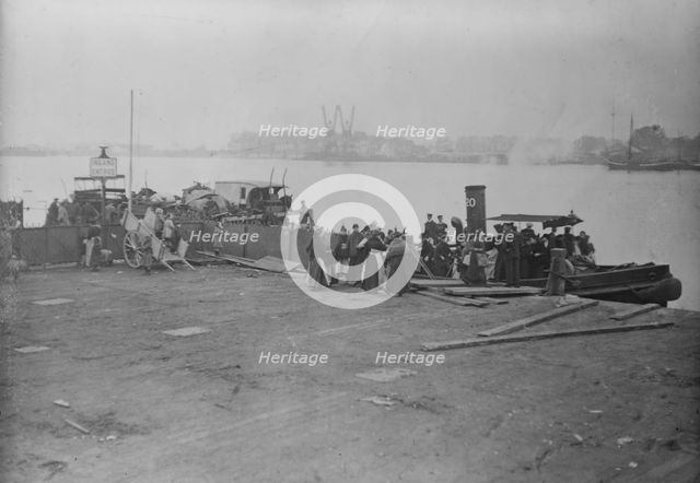 Refugees arrive at Antwerp, between c1915 and 1918. Creator: Bain News Service.