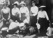 Refugees at Vera Cruz going to Galveston, 1914. Creator: Bain News Service