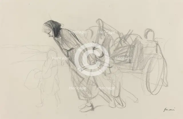 Refugees, c. 1914/1919. Creator: Jean Louis Forain.