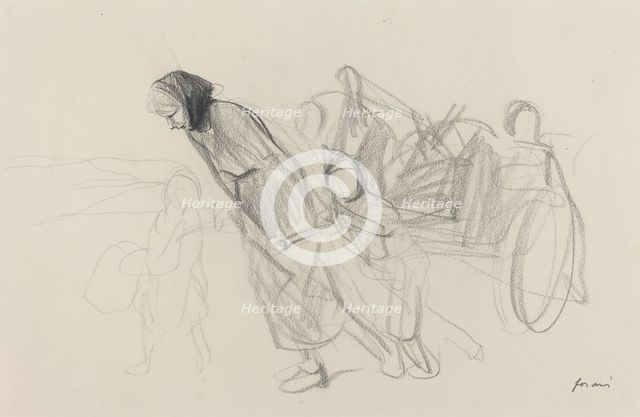 Refugees, c. 1914/1919. Creator: Jean Louis Forain.