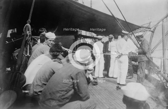 Refugees on "Dixie", 1914. Creator: Bain News Service.