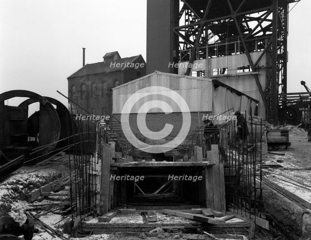 Refurbishment work, Mosley Common Colliery, Lancashire, 1963.  Creator: Michael Walters.