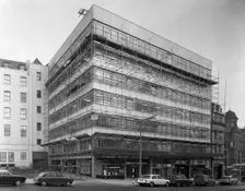 Refurbishment of a building, Sheffield city centre, South Yorkshire, 1967. Creator: Michael Walters