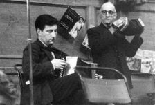 Reg Hall and Scan Tester, Cecil Sharp House, London, 1958. Artist: Eddis Thomas