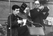 Reg Hall and Scan Tester, Cecil Sharp House, London, 1958. Artist: Eddis Thomas