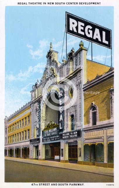 Regal Theatre in the New South Center Development, Chicago, Illinois, USA, 1928. Artist: Unknown