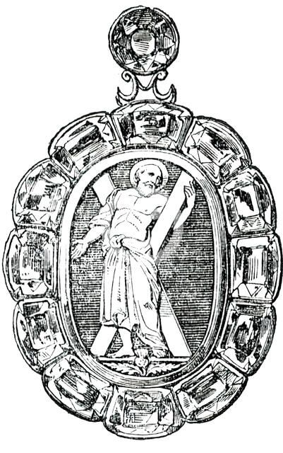 Regalia of Scotland: Jewel of St. Andrew, 1850. Creator: Unknown.