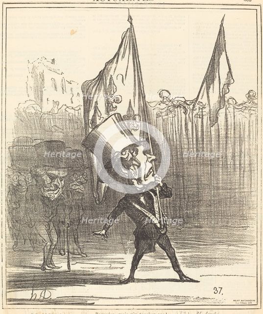Regardez, mais n'y touchez pas!, 1871. Creator: Honore Daumier.
