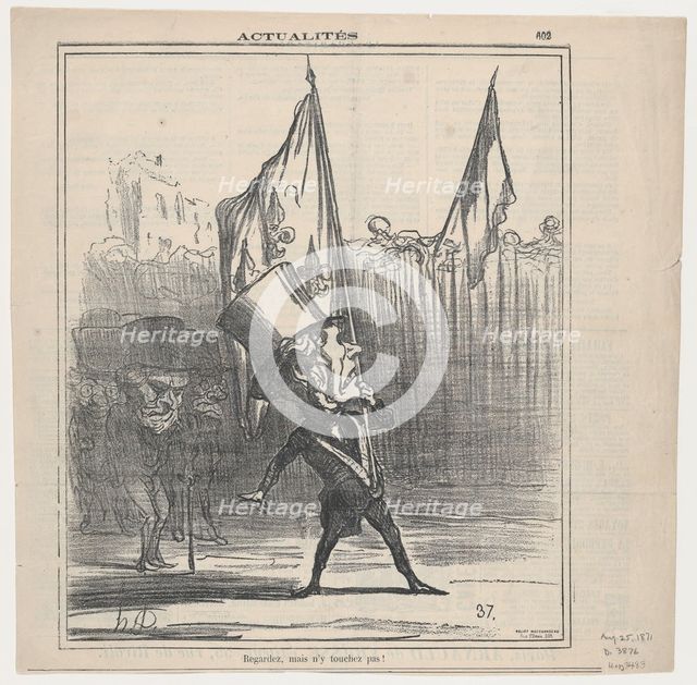 Regardez, mais n'y touchez pas!, 1871. Creator: Honore Daumier.