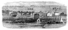 Regatta at Halifax, Nova Scotia - the champion sculler's race: the finish, 1871. Creator: Unknown