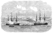 Regatta of boats of the Channel Fleet at Lisbon, 1869. Creator: Unknown