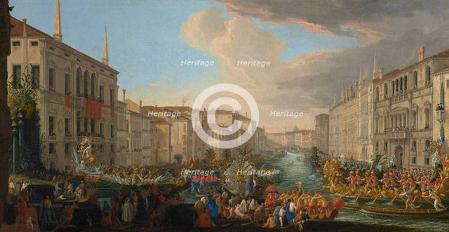 Regatta on the Grand Canal in Honor of Frederick IV, King of Denmark, 1711. Creator: Luca Carlevarijs.