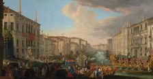 Regatta on the Grand Canal in Honor of Frederick IV, King of Denmark, 1711. Creator: Luca Carlevarijs