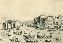Regatta on the Grand Canal, Venice, mid-late 18th century, (1943). Creator: Francesco Guardi