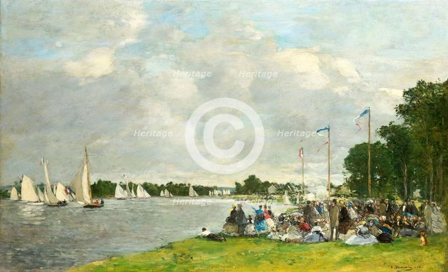 Regattas at Argenteuil, 1866. Creator: Boudin, Eugène-Louis (1824-1898).