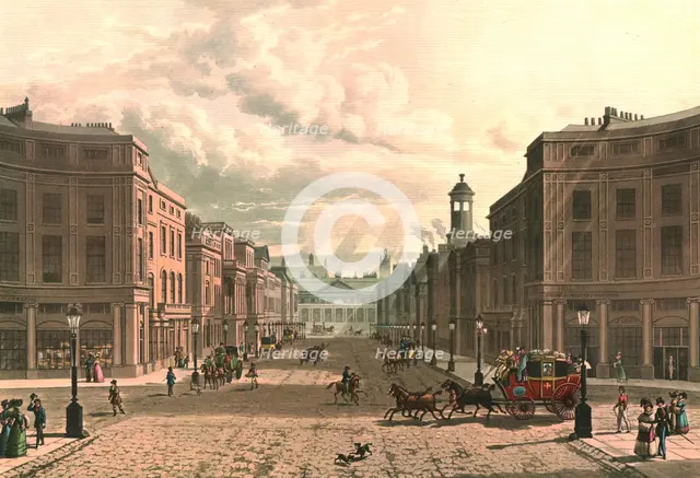Regent Street from Piccadilly, c1822. Creator: J Bluck.
