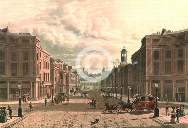 Regent Street from Piccadilly, c1822. Creator: J Bluck.