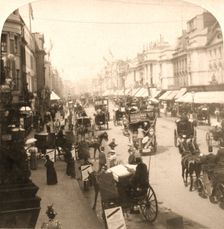 Regent Street, London 1896. Creator: Works and Sun Sculpture Studios