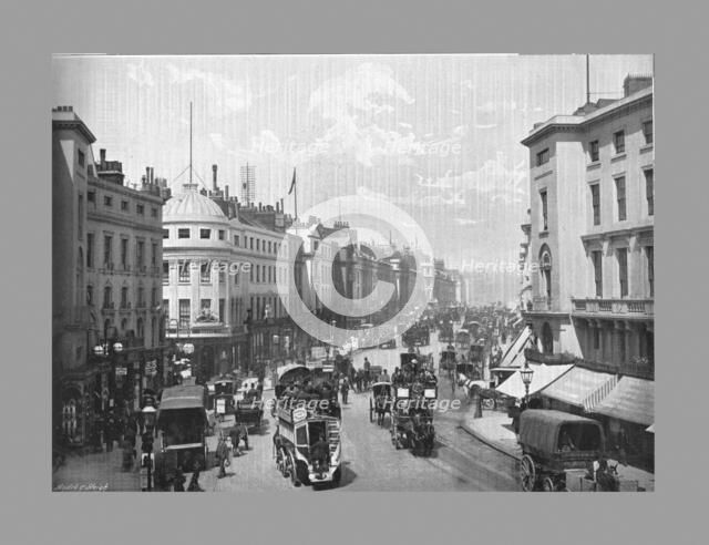 Regent Street, London, c1900. Artist: York & Son.