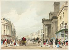 Regent Street Looking Towards the Quadrant, plate eighteen from Original Views of London..., 1842. Creator: Thomas Shotter Boys