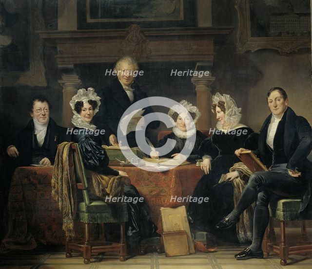Regents and Regentesses of the Lepers' Asylum, Amsterdam, 1834-35, 1834-1835. Creator: Jan Adam Kruseman.