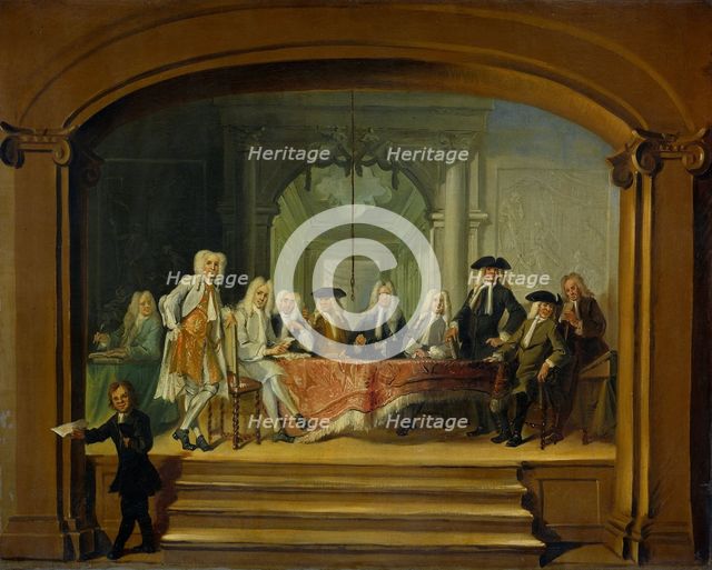 Regents of the Aalmoezeniersweeshuis Orphanage in Amsterdam, 1729, 1729. Creator: Cornelis Troost.