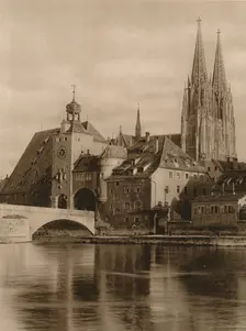 Regensburg - Bridge-Gate and Cathedral Towers 1931. Artist: Kurt Hielscher