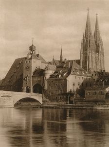 Regensburg - Bridge-Gate and Cathedral Towers 1931. Artist: Kurt Hielscher