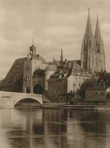 Regensburg - Bridge-Gate and Cathedral Towers 1931. Artist: Kurt Hielscher