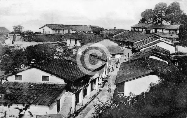Regimental bazaar, Ranikhet, Uttaranchal, India, early 20th century. Artist: Unknown