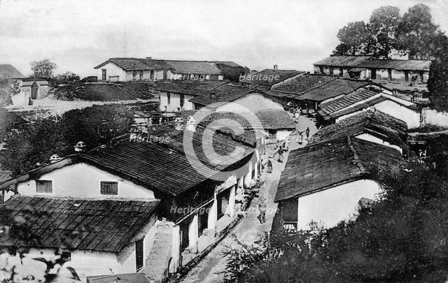 Regimental bazaar, Ranikhet, Uttaranchal, India, early 20th century. Artist: Unknown
