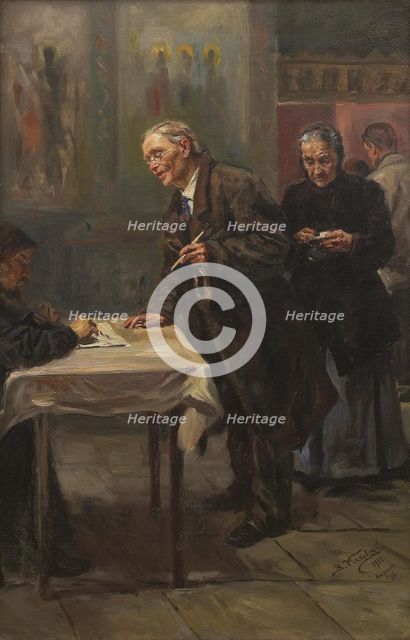 Registration before confession, 1915.