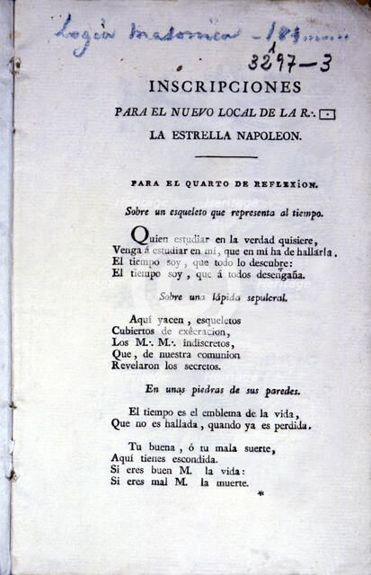 Registration for the new location of a Masonic Lodge (sa).